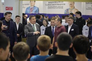В Акмолинской области впервые открыли специализированный зал борьбы на базе школы В Акмолинской области впервые открыли специализированный зал борьбы на базе школы
