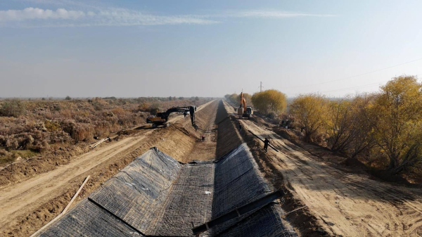 В Жамбылской области начали масштабное бетонирование каналов