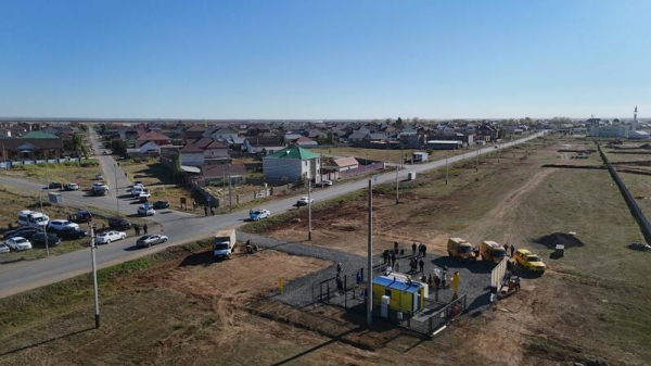 Село Кызылсуат Целиноградского района подключили к природному газу